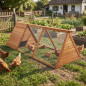 Pollaio in Legno Triangolare per Galline o Conigli, 280 x 100 x 80 cm. Pollaio con fondo Aperto e Maniglia Superiore Pollaio in Legno Triangolare per Galline o Conigli, 280 x 100 x 80 cm. Pollaio con fondo Aperto e Maniglia Superiore