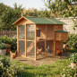 Wooden chicken coop Brussels 177x193x173 cm