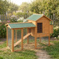 Gabbia per Galline in Legno Dublin 227x94x151 cm | Casetta per Galline con Tetto Impermeabile e Pieghevole | Spaziosa e Resisten Gabbia per Galline in Legno Dublin 227x94x151 cm | Casetta per Galline con Tetto Impermeabile e Pieghevole | Spaziosa e Resisten