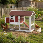 Gallinero de Madera Budapest 171x81x110 cm | Caseta para Gallinas | Pintada e Impermeable | Con 2 Niveles entre Nido y Parque