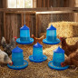 Pack 5 Tolvas Comederos para Aves y Gallinas | 2 kg Capacidad | 25x25x34 cm | Plástico Resistente | Color Azul Pack 5 Tolvas Comederos para Aves y Gallinas | 2 kg Capacidad | 25x25x34 cm | Plástico Resistente | Color Azul