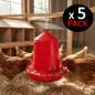 8 Kg red hopper for chickens.