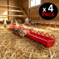 Plastic chicken feeder 1 meter wide grid.