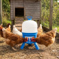 Bevitoio per Galline 30 litri Plastica con Piedi | 46x72 cm | Bevutoio per 15-18 Pollame | Plastica Resistente | Blu
