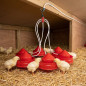 Cinq Abreuvoirs poulpe à suspendre 15x15x9 cm. abreuvoirs à niveau constant pour les poussins du premier âge, etpour chaque abre