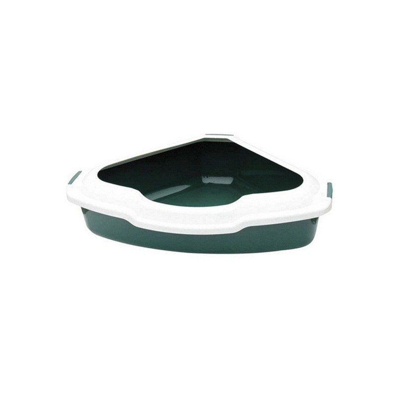 Bac à Litiere d'angle pour Chats avec bord blanc, 56x43x16 cm, Litiere pour Chat, Maison de Toilette pour Chat Bac à Litiere d'angle pour Chats avec bord blanc, 56x43x16 cm, Litiere pour Chat, Maison de Toilette pour Chat