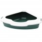 Bac à Litiere d'angle pour Chats avec bord blanc, 56x43x16 cm, Litiere pour Chat, Maison de Toilette pour Chat Bac à Litiere d'angle pour Chats avec bord blanc, 56x43x16 cm, Litiere pour Chat, Maison de Toilette pour Chat