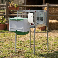  Kaninchenkäfig mit Beinen und Nest