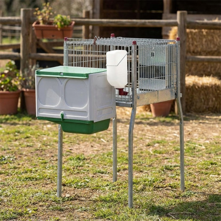  Kaninchenkäfig mit Beinen und Nest