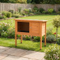 Maison en Bois pour les Lapins 92x45x70 cm, Clapier Bois pour Lapins enclos Animaux Clapier d'exterieur