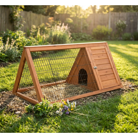 Wooden hut for rabbits nº2 100x50x41 cm