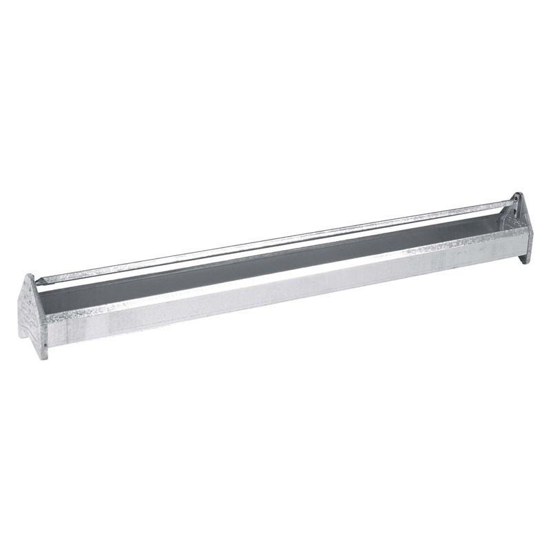 Comedouro para galinhas em chapa galvanizada 100x10x13 cm