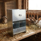 Rabbit food dispenser hopper feeder 2 holes