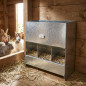 Rabbit food dispenser hopper feeder 3 holes