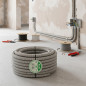 Tubo Corrugado libre de halogenos 40mm | Manguera Espiral flexible reforzado 25 metros | Aislamiento PVC para cables electricos