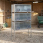 Pigeon cage 6 departments with legs