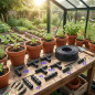 Lot Irrigation goutte à goutte 16mm: 10 tés + 10 coudes + 5 jonctions + 2 bouchons