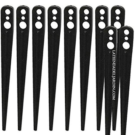 Set di 500 Picchetti per Irrigazione a Goccia. Picchetto per Fissare il Microtubo al Suolo da 0 a 7 mm. Picchetto per Fissare il