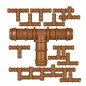 Set di 50 Tee di Riparazione per Tubi a Goccia 16mm, marrone. Connettore per Tubi per Sistema di Irrigazione