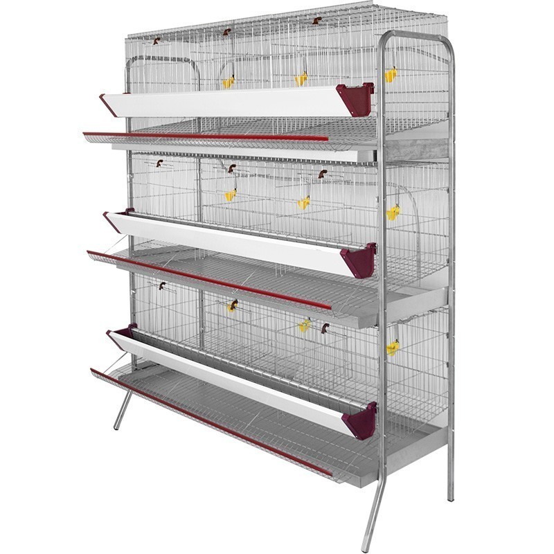 Bateria para Gallinas Ponedoras 9 Compartimentos para 45 Gallinas, Jaulas para Ponedoras, 154x70x185 cm Bateria para Gallinas Ponedoras 9 Compartimentos para 45 Gallinas, Jaulas para Ponedoras, 154x70x185 cm