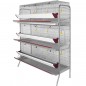 Batteria per 45 Galline ovaiole in 9 reparti 154x70x185 cm. Protezione anti-spreco. Mangiatoia in lamiera laccata. Batteria per 45 Galline ovaiole in 9 reparti 154x70x185 cm. Protezione anti-spreco. Mangiatoia in lamiera laccata.