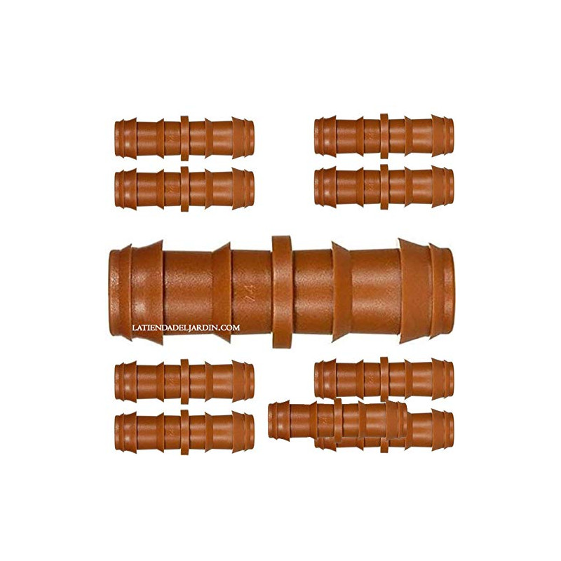 Pacote com 10 Conectores de Irrigação por Gotejamento de 16 mm | Conectores de Tubo de 16 mm | Conector de Gotejamento para Mang