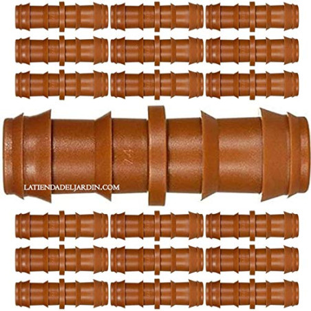 Drip irrigation link 16mm brown.