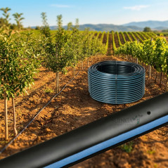 Tuberia riego por goteo 16mm | Tubo con Goteros Autocompensantes cada 60 cm 400 metros| Tuberia goteo 16 mm autocompensante