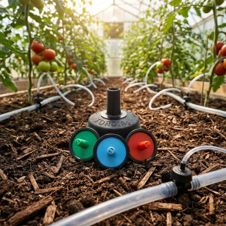 Lot de 500 Goutteur autorégulant et anti-drainage 8 l/h, Goutteurs d'irrigation en ligne système micro, Toro