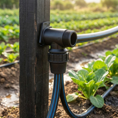 Codo grifo PE, accesorio para tuberia de polietileno