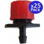 Pack 25 Gotero rojo regulable 0 a 70 litros por hora, Suinga