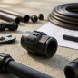 4 Stück PE-Rohr Kupplung 25mm x 3/4'' Weiblich für 25mm Rohr | Aenor Zertifizierte Gewindeverbindung