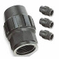 4 Stück PE-Rohr Kupplung 25mm x 3/4'' Weiblich für 25mm Rohr | Aenor Zertifizierte Gewindeverbindung