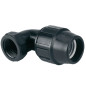 Cotovelo fêmea com rosca PE | Conexão para tubo de polietileno | Tamanhos de 20 mm a 90 mm Cotovelo fêmea com rosca PE | Conexão para tubo de polietileno | Tamanhos de 20 mm a 90 mm