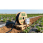 Irrigação por gotejamento de fita plana 16 mm, tubo de irrigação por gotejamento a cada 25 cm, 1300 m, tubo agrícola plano com v