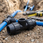 4 Stück Polyethylen T-Stück 50mm x 1 1/2'' Weiblich für Polyethylenrohr 50 mm | PE Aenor Zubehör | T-Stück für Bewässerung und S