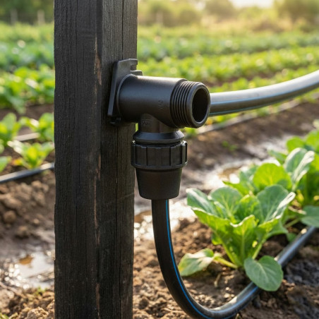 Codo grifo PE, accesorio para tuberia de polietileno