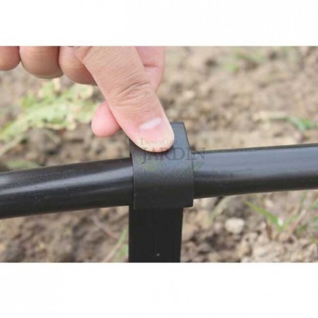 Pack 10 Piquetas estacas de sujeción para tubería de goteo 16mm, negro | Impide que la tubería se levante