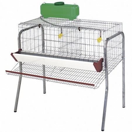 Bateria para 10 galinhas poedeiras em 2 compartimentos 155x70x95 cm