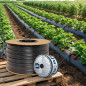 Irrigação por gotejamento de fita plana 16 mm, tubo de irrigação por gotejamento a cada 20 cm, 3200 m, tubo agrícola plano com v