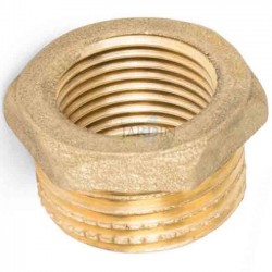 Tuerca latón 1/2" macho  x 1/4" hembra