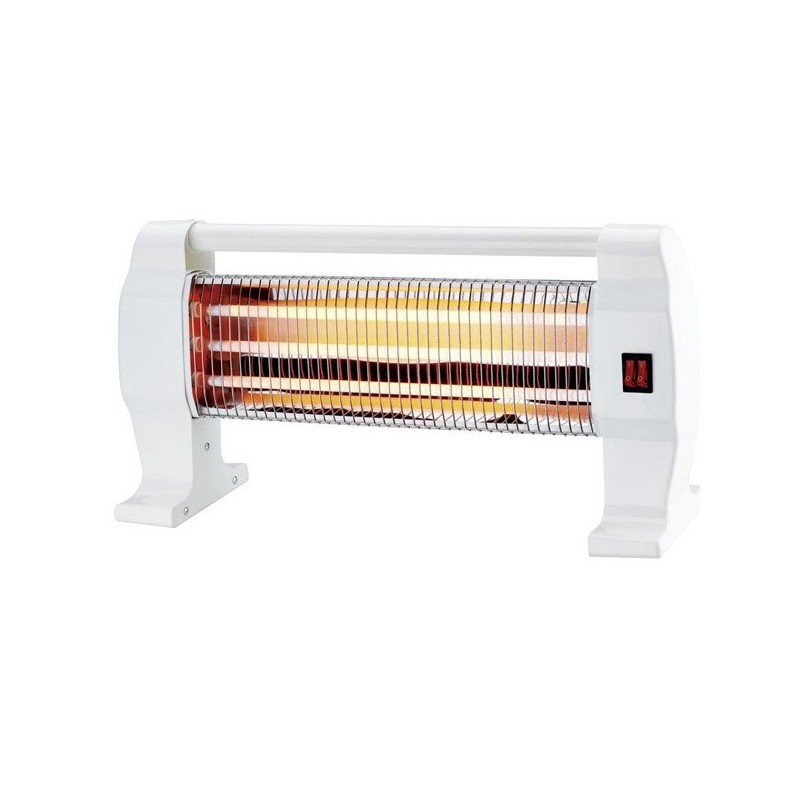 Chauffage à quartz au sol, Radiateur électrique quartz 3 intensités de Chaleur 400W - 800W - 1200W, Anti-bascule