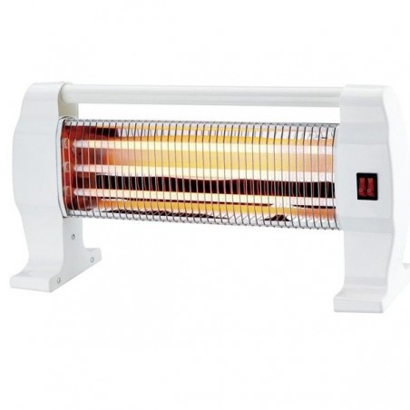 Chauffage à quartz au sol, Radiateur électrique quartz 3 intensités de Chaleur 400W - 800W - 1200W, Anti-bascule