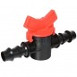 Valvola Corrugata da 16 mm per Tubo a Goccia. Valvola di Arresto per l'irrigazione a Goccia