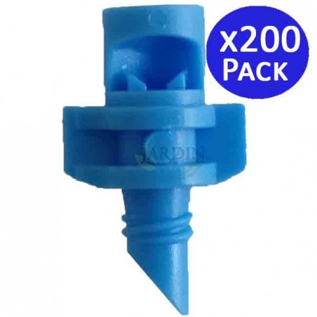 Microaspersor de riego 90º azul. Alcance 1 a 1,5 metros (Pack 200)