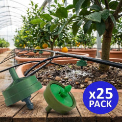 Lot de 25 Goutteur autorégulant Netafim 4 l/h, Goutteurs d'irrigation en ligne système micro, Goutteur pour arrosage agricole