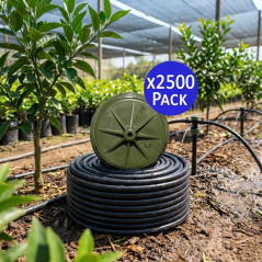 2500 Stück Selbstregulierender Tropfer 8 Liter Netafim | Professionelle Tropfer für Bewässerungslinien | Flacher Auslass