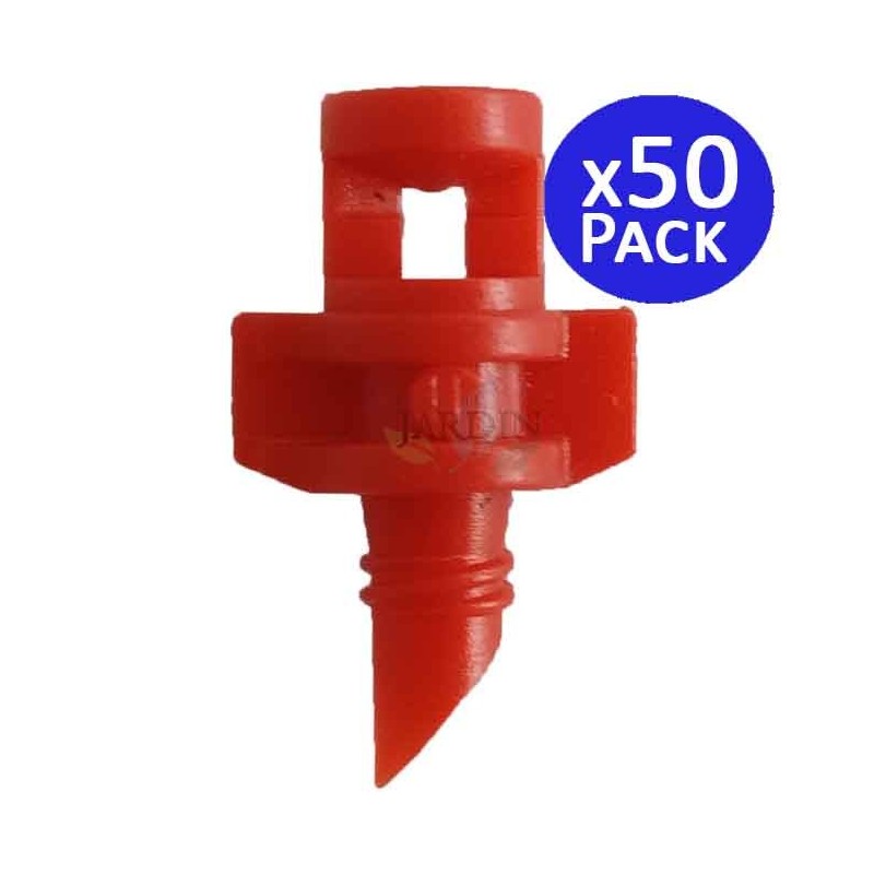 Set di 50 Micro Irrigatore a 360º - Ugelli di spruzzatura a 360º per idroponica, rifrazione, mini irrigatore d'acqua 1 a 1,5 m Set di 50 Micro Irrigatore a 360º - Ugelli di spruzzatura a 360º per idroponica, rifrazione, mini irrigatore d'acqua 1 a 1,5 m