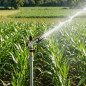 Arroseur Agricole 1'' Funny métal. Angle d'irrigation réglable. Portée 12,5 à 19,5m. Arroseur à Impulsion, Canon d'irrigation