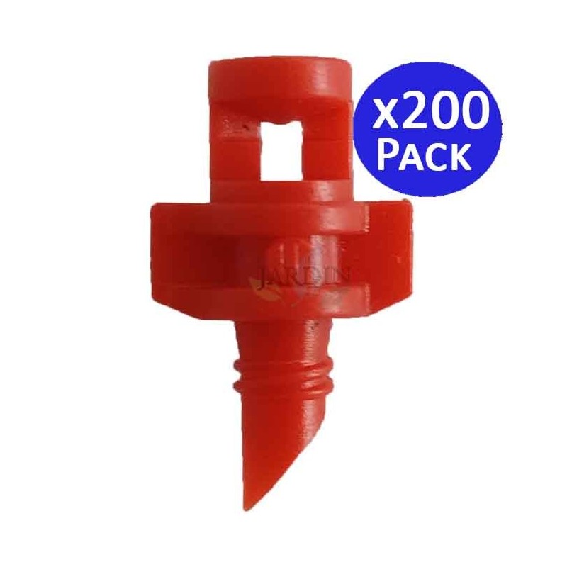 Set di 200 Micro Irrigatore a 360º - Ugelli di spruzzatura a 360º per idroponica, rifrazione, mini irrigatore d'acqua 1 a 1,5 m Set di 200 Micro Irrigatore a 360º - Ugelli di spruzzatura a 360º per idroponica, rifrazione, mini irrigatore d'acqua 1 a 1,5 m